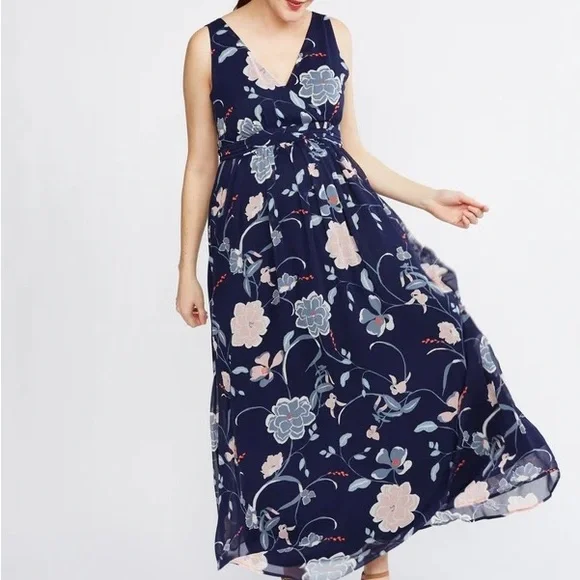 knee length dresses for ladies Madeline Convertible Chiffon Floral Print Dress main image 1